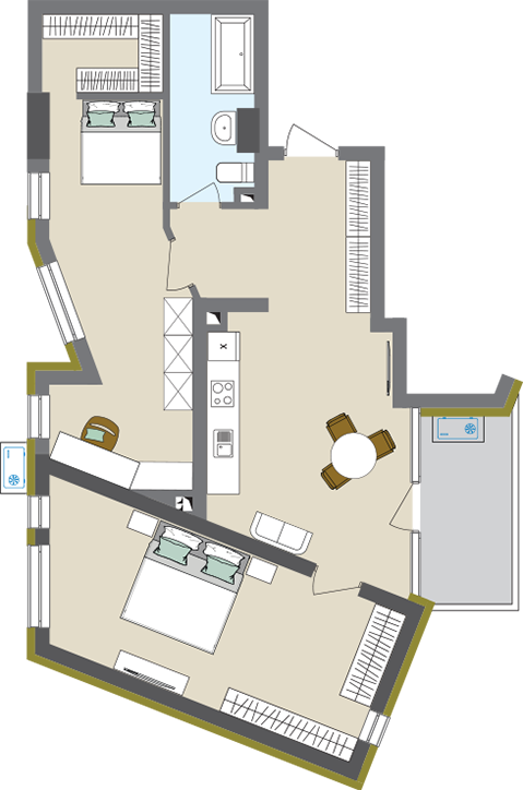 2-кімнатна